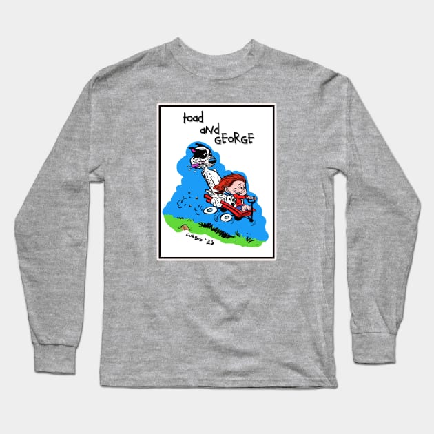 A boy and His Dog Long Sleeve T-Shirt by Biomek